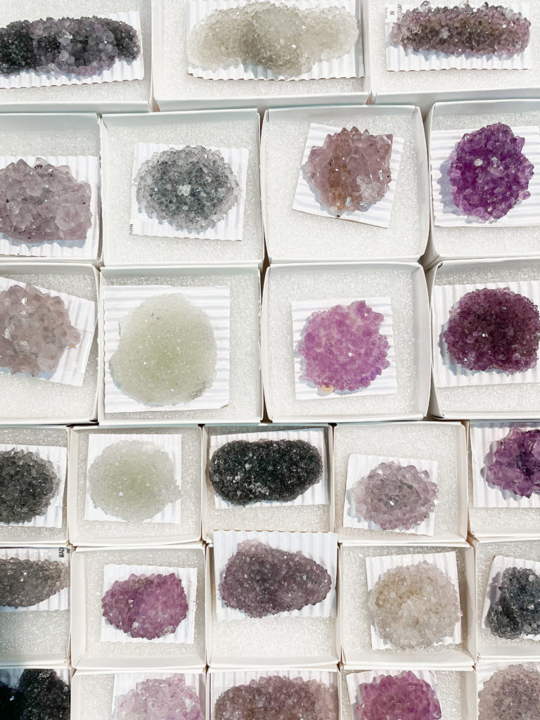 collection of gems and crystals