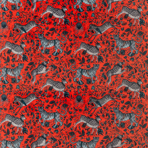 Red and gray animal wallpaper