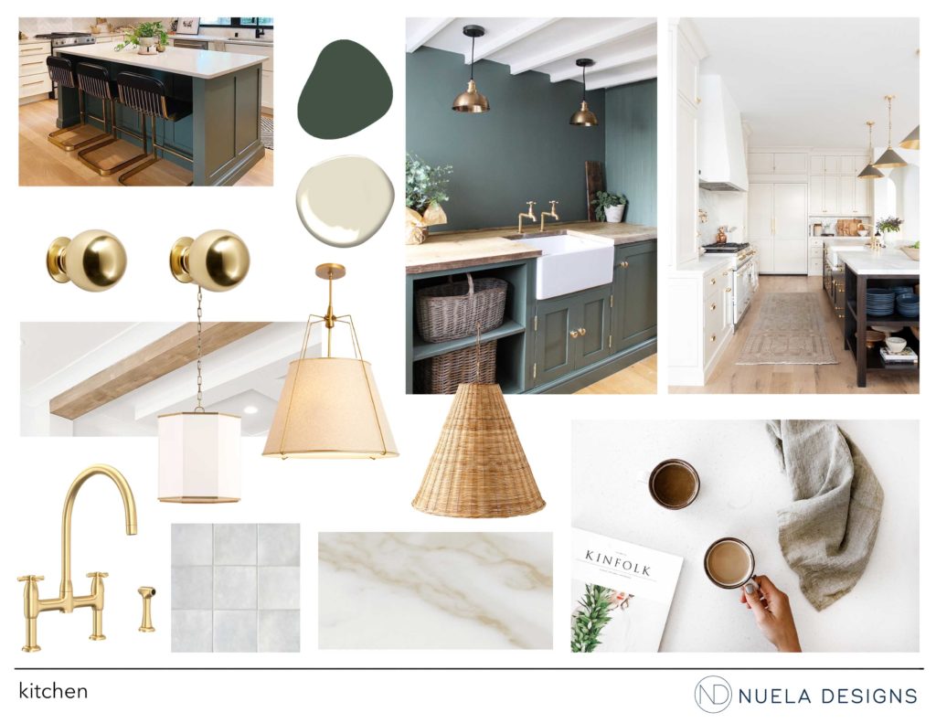 Kitchen concept design cream and green- Nuela Designs- Interior Design