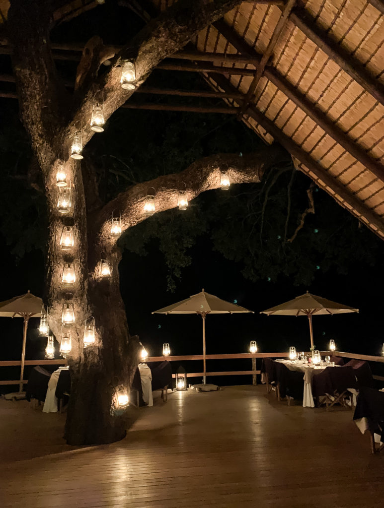 Lanterns at Dinner at Safari Lodge