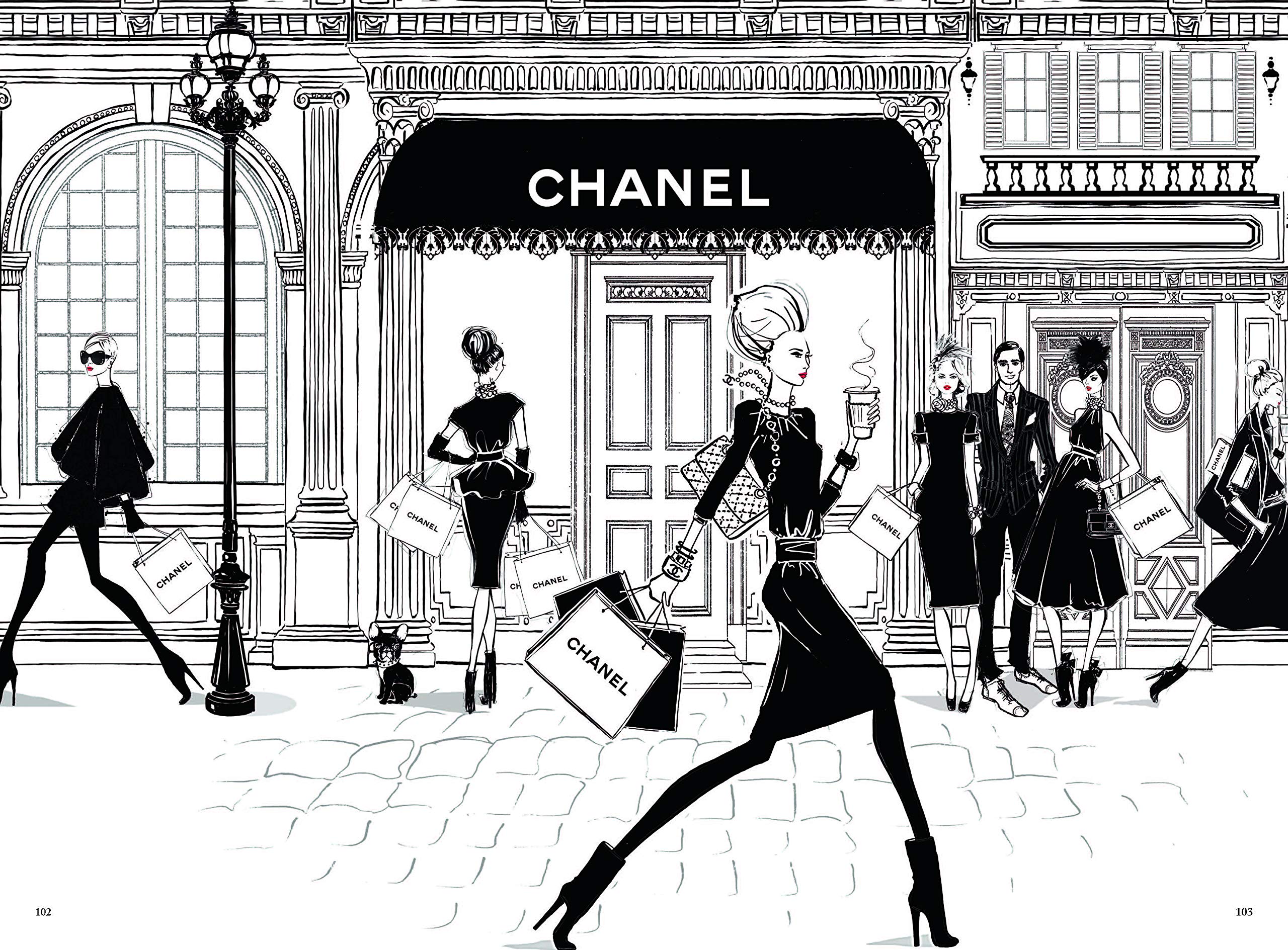 chanel-illustrations-black-and-white