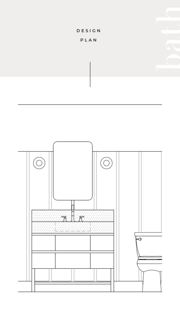 Elevation of Classic Bathroom Remodel by Nuela Designs in Austin