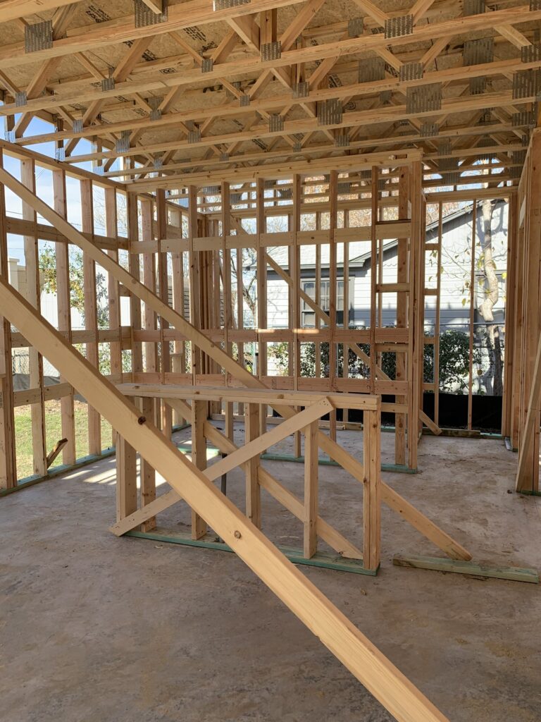 Framing for a new build