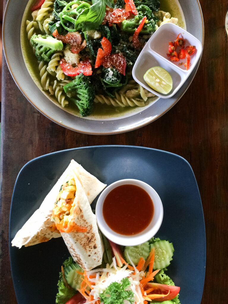 Organic food at Sari Organik in Ubud, Bali