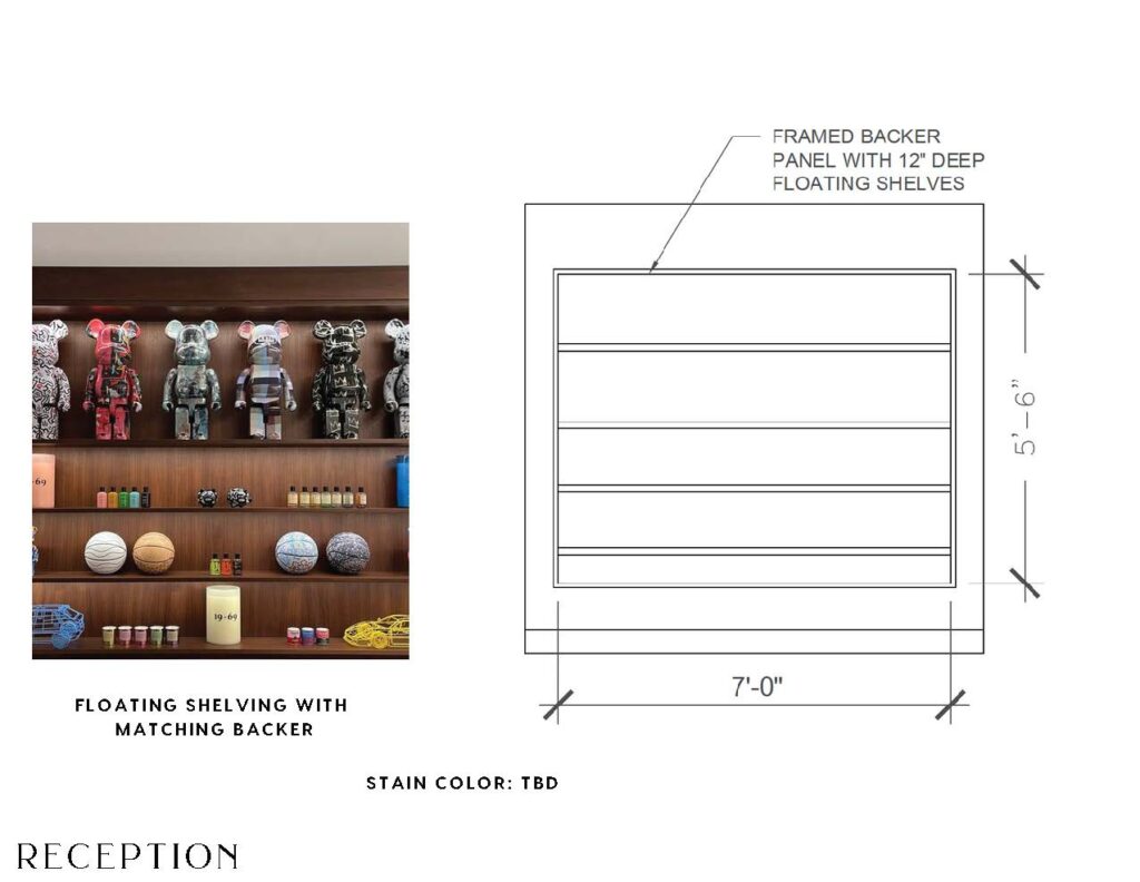 Nuela Designs Custom Millwork Display Shelving Design