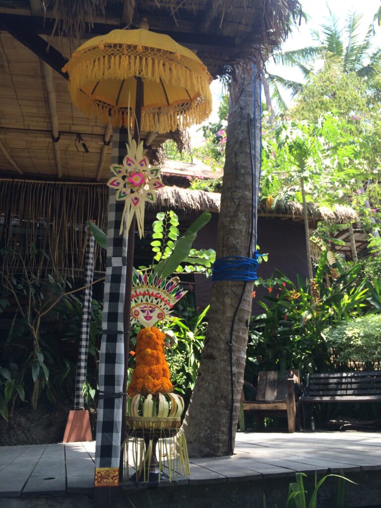 Colorful street displays in Ubud Bali