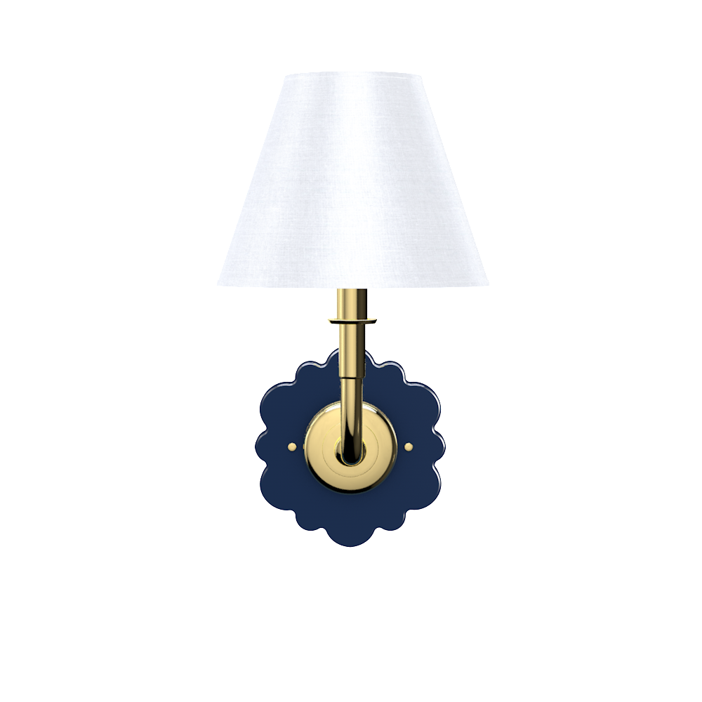 navy and gold wall sconce