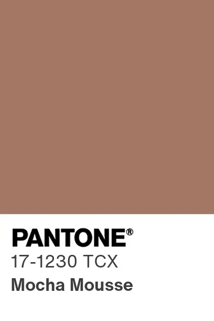 PANTONE 17-1230 Mocha Mousse. COLOR OF THE YEAR 2025