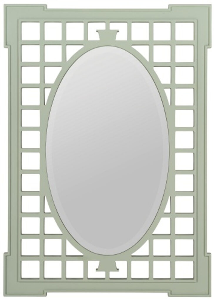 Sage trellis mirror