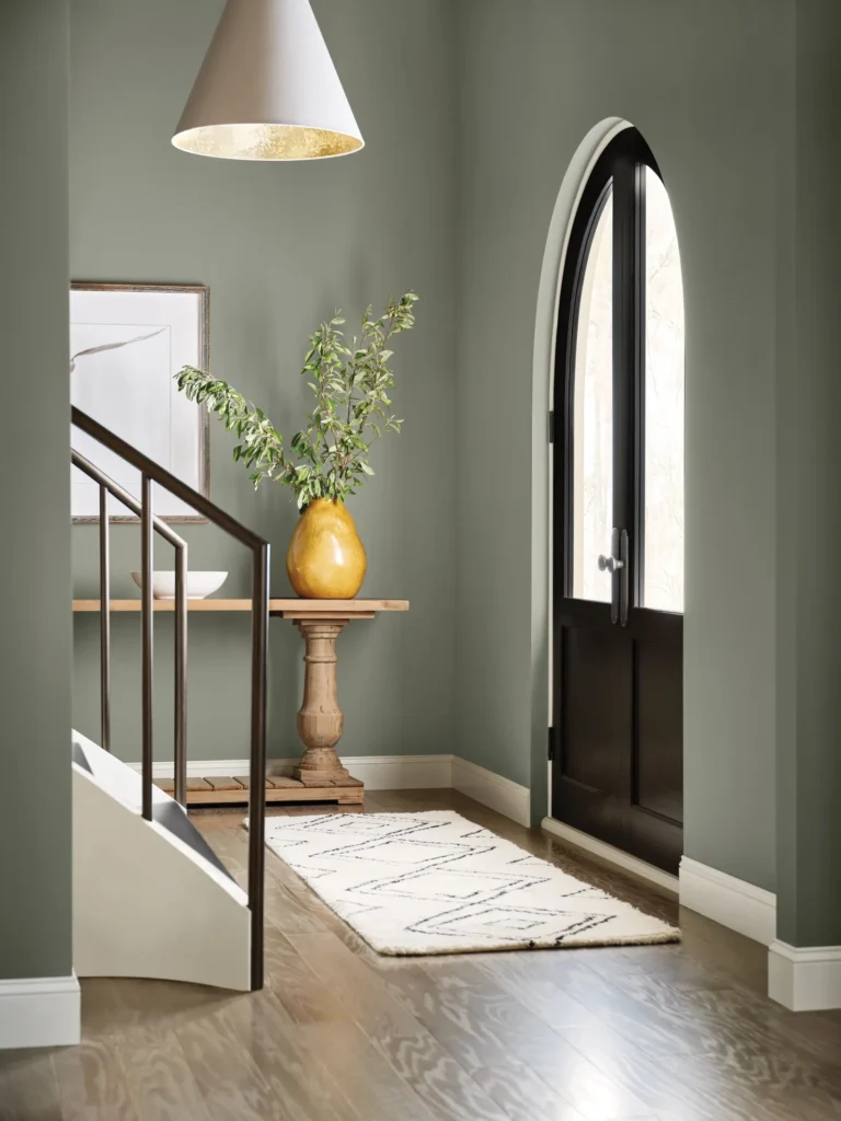 Sage Paint Colored Walls Sherwinwilliamsevergreen Fog