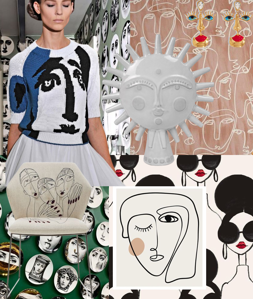 Nuela Designs Using Faces as inspiration for fashion and interior design