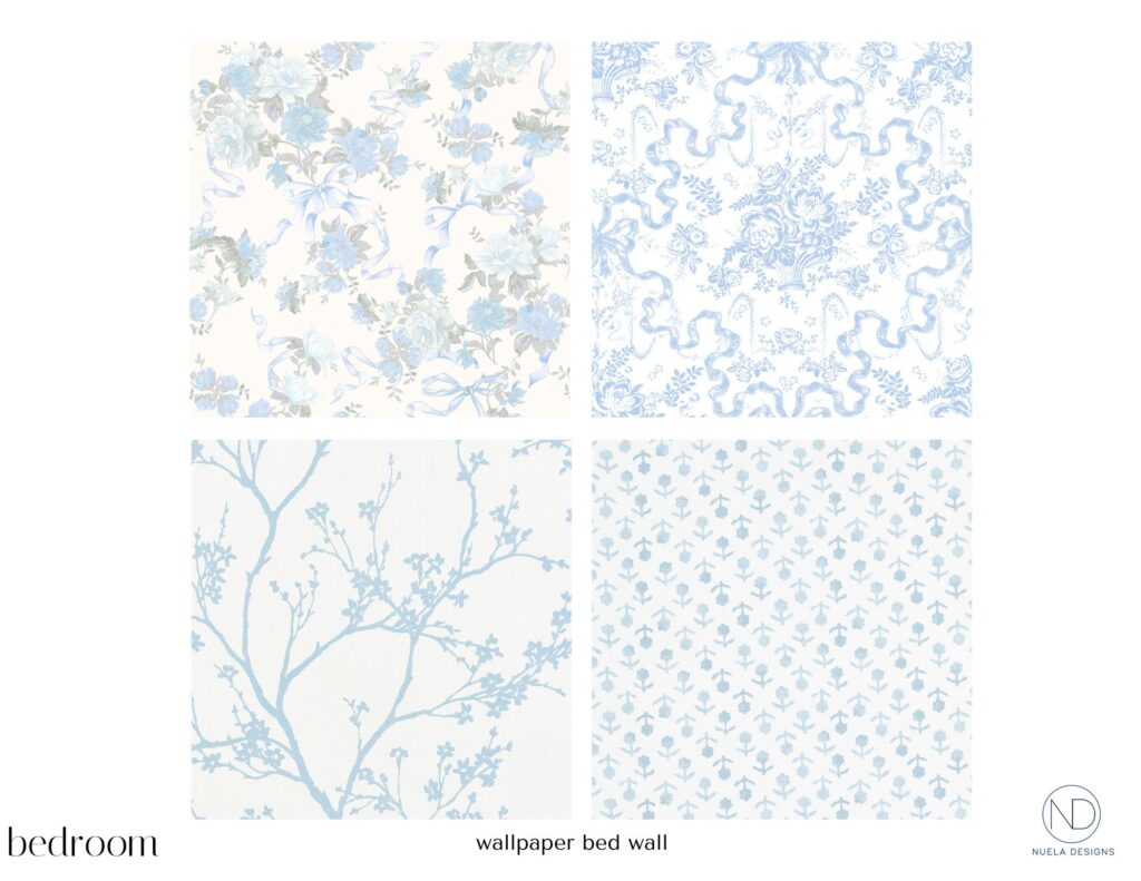 Nuela+designs+interior+design+blue+floral+wallpaper