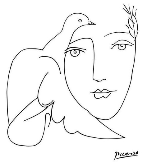 picasso black and white art face