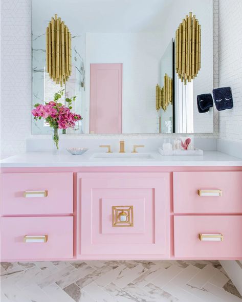 Bubblegum Pink Bathroom Vanity