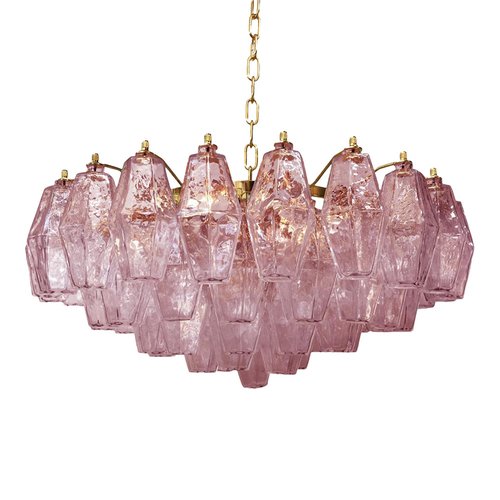 Pink Murano Glass Chandelier